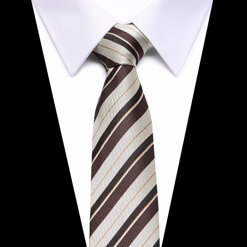 Men's Striped Plaid Pattern Business Silk Tie