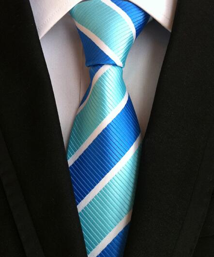 Classic Men's Stripe Ties Jacquard Woven 100% Silk