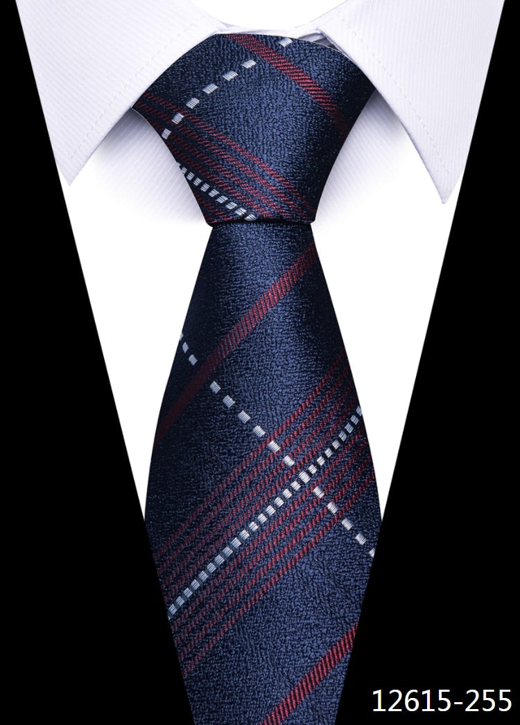 Men Gravatas Classic Silk Necktie Striped