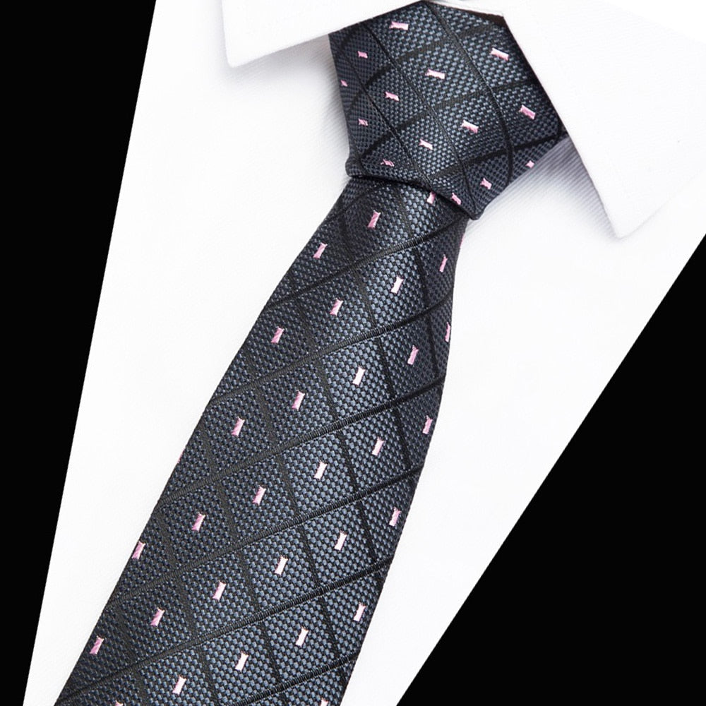 Luxury Men's Print Pattern Slim Neckties