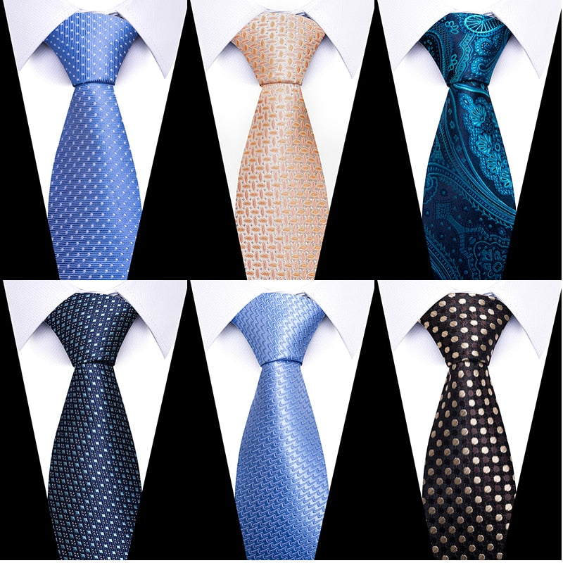 Men Gravatas Classic Silk Necktie Striped