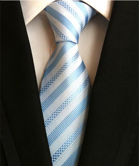 Classic Men's Stripe Ties Jacquard Woven 100% Silk