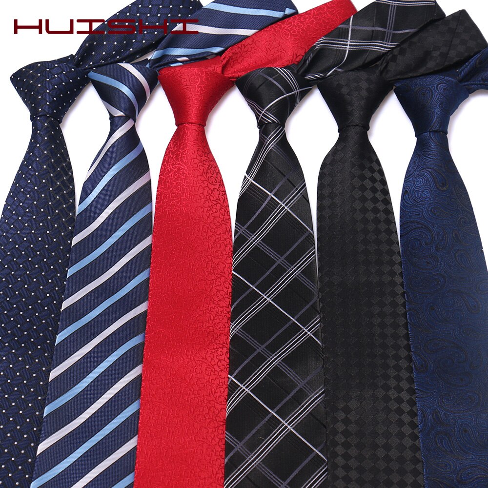 Men's Classic Plaid Stripe Skinny Ties