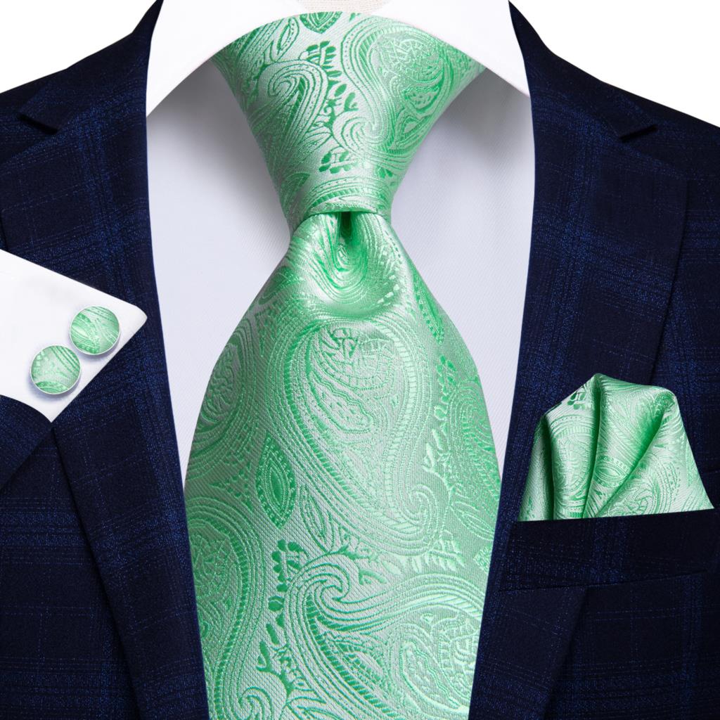 100% Silk Luxury Paisley Tie Set