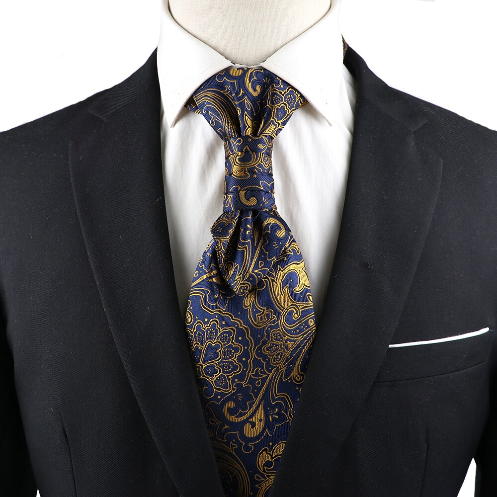 Luxury Men ‘s Paisley Ascots Necktie Tied Knot