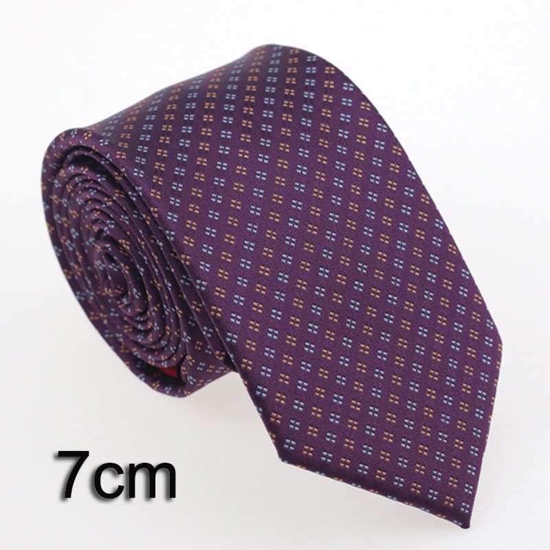 Men's Classic Plaid Stripe Skinny Ties