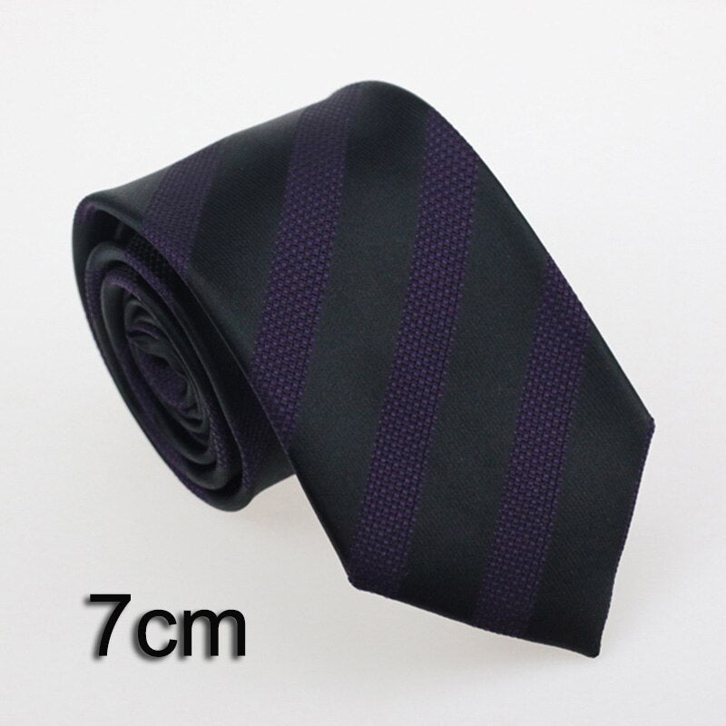 Men's Classic Plaid Stripe Skinny Ties