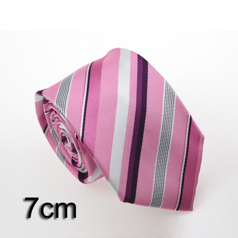 Men's Classic Plaid Stripe Skinny Ties