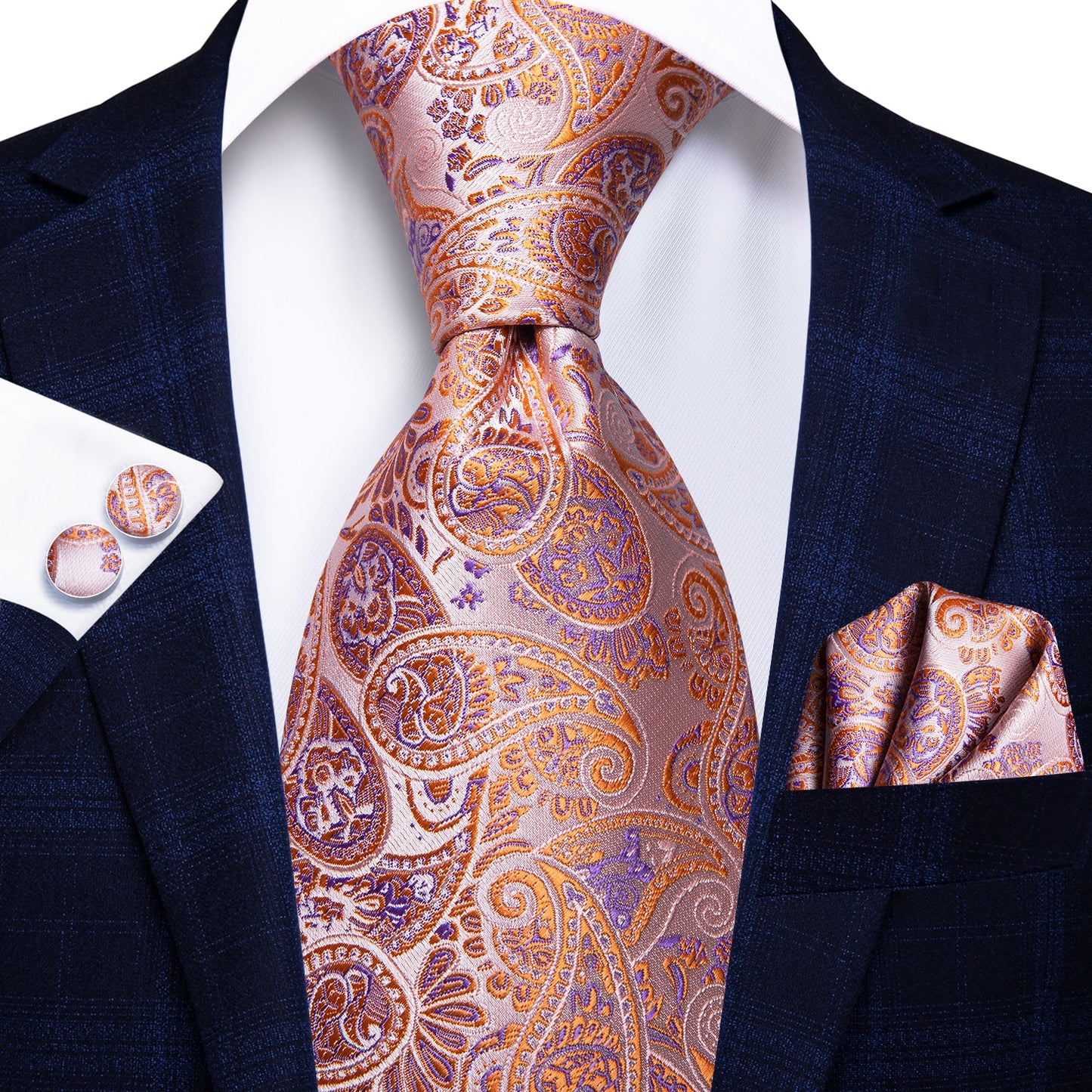 100% Silk Luxury Paisley Tie Set