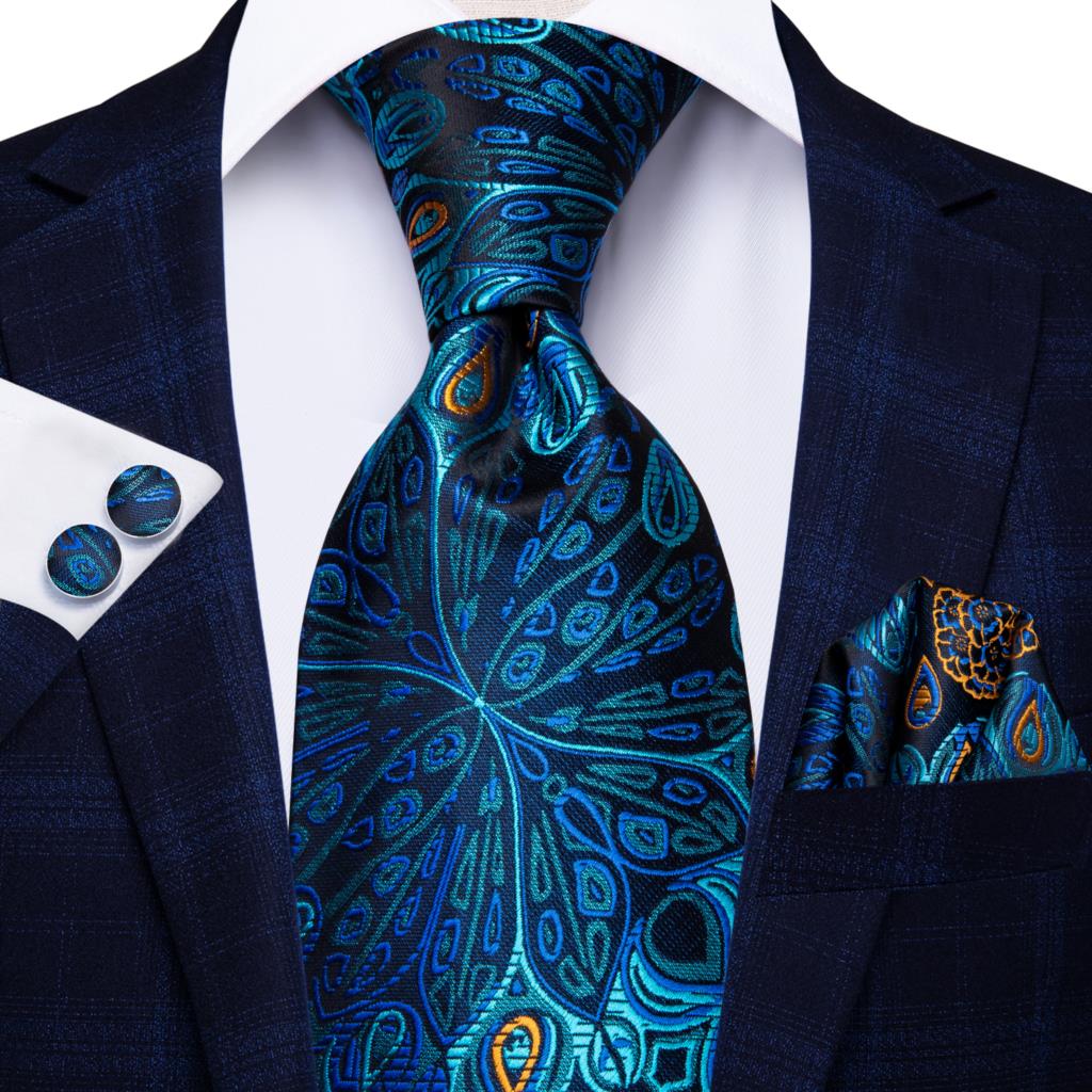 Business Paisley 100% Silk Men's 4 pc Tie Set