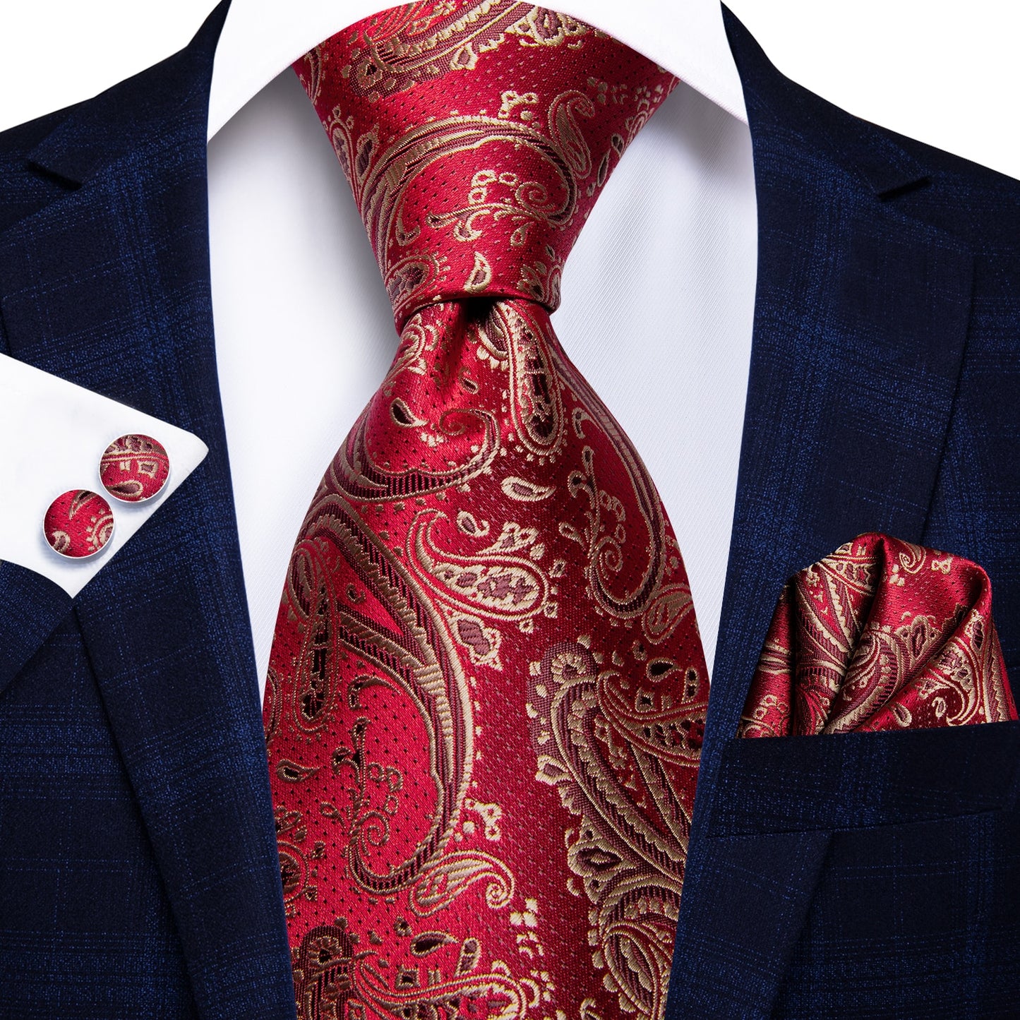 100% Silk Luxury Paisley Tie Set