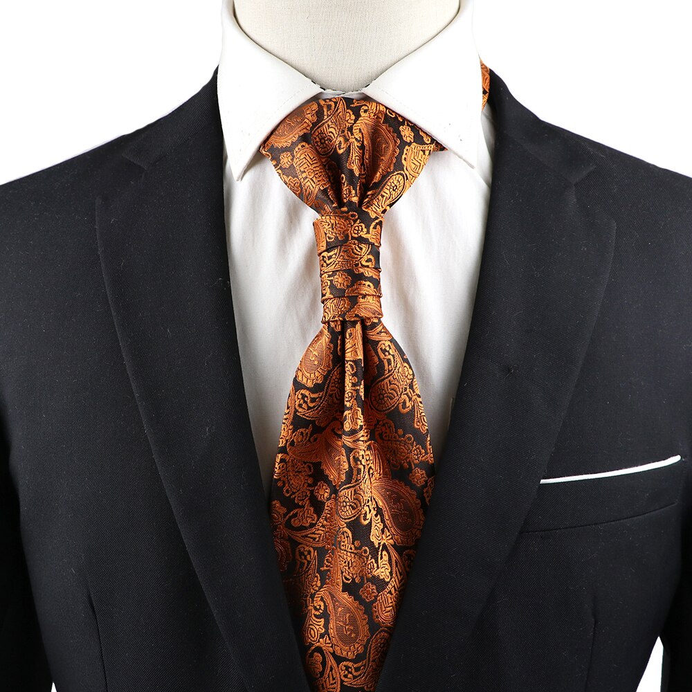 Luxury Men ‘s Paisley Ascots Necktie Tied Knot