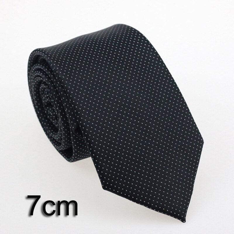 Men's Classic Plaid Stripe Skinny Ties