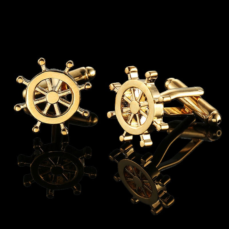 High quality Brass Plated 18K Gold French Cufflinks