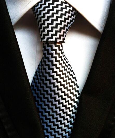 Classic Men's Stripe Ties Jacquard Woven 100% Silk