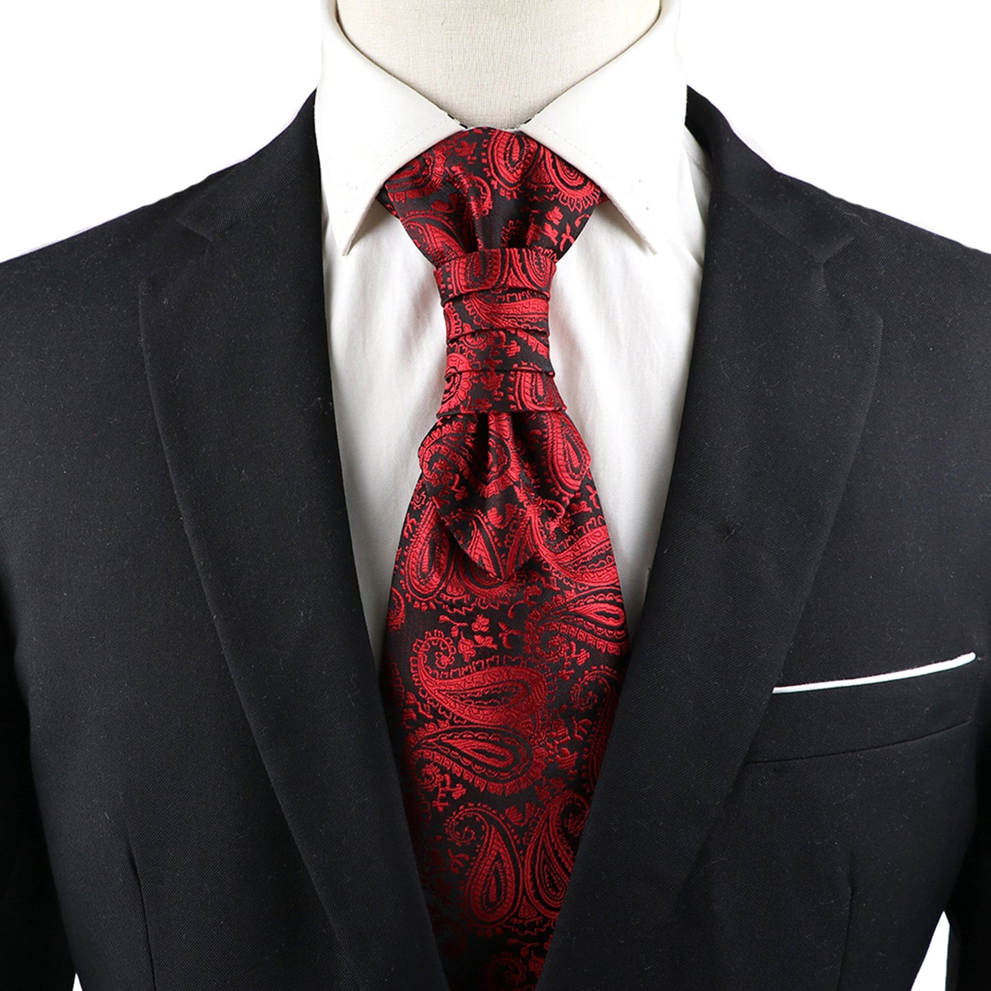 Luxury Men ‘s Paisley Ascots Necktie Tied Knot