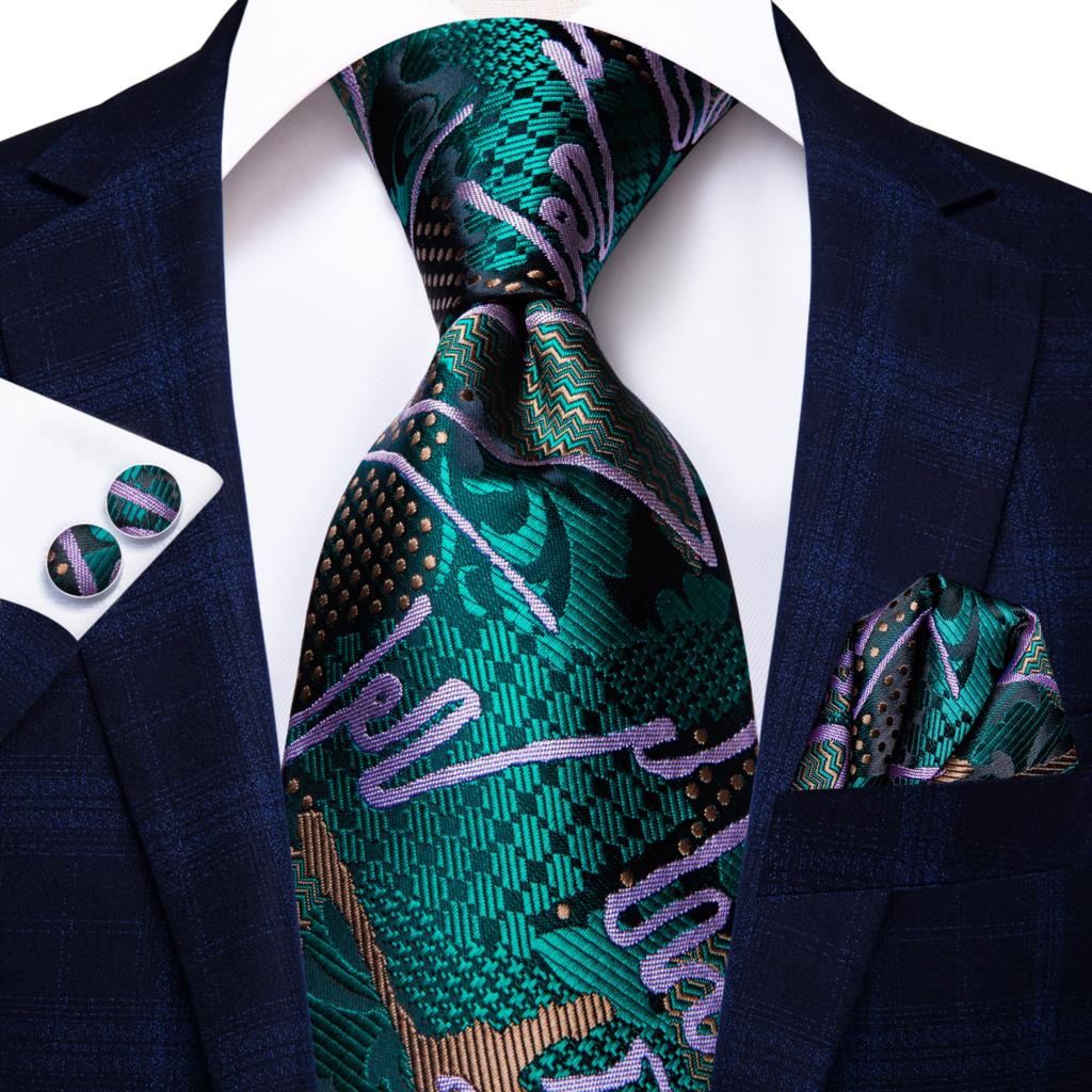 100% Silk Luxury Paisley Tie Set