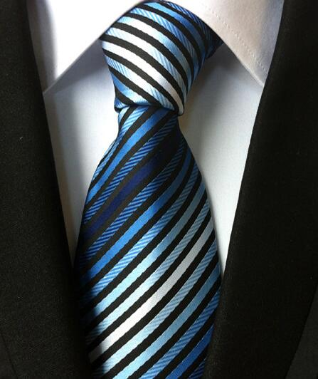 Classic Men's Stripe Ties Jacquard Woven 100% Silk