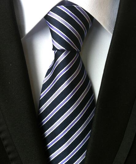 Classic Men's Stripe Ties Jacquard Woven 100% Silk