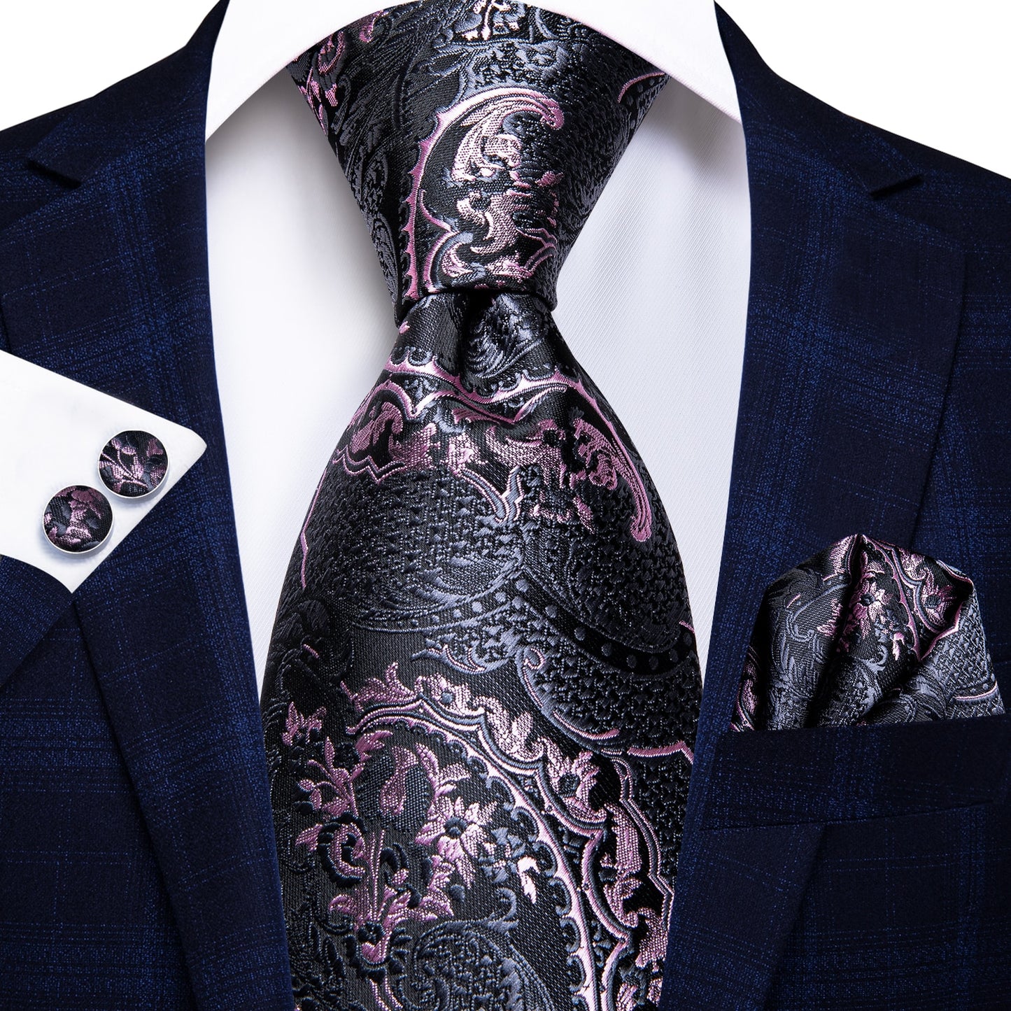 100% Silk Luxury Paisley Tie Set