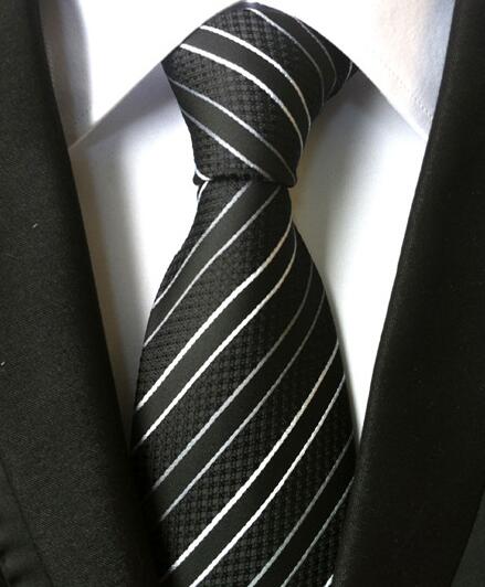 Classic Men's Stripe Ties Jacquard Woven 100% Silk