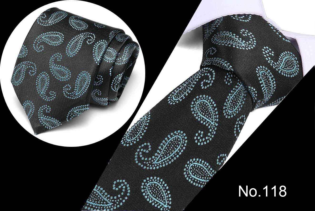 Luxury Men's Print Pattern Slim Neckties