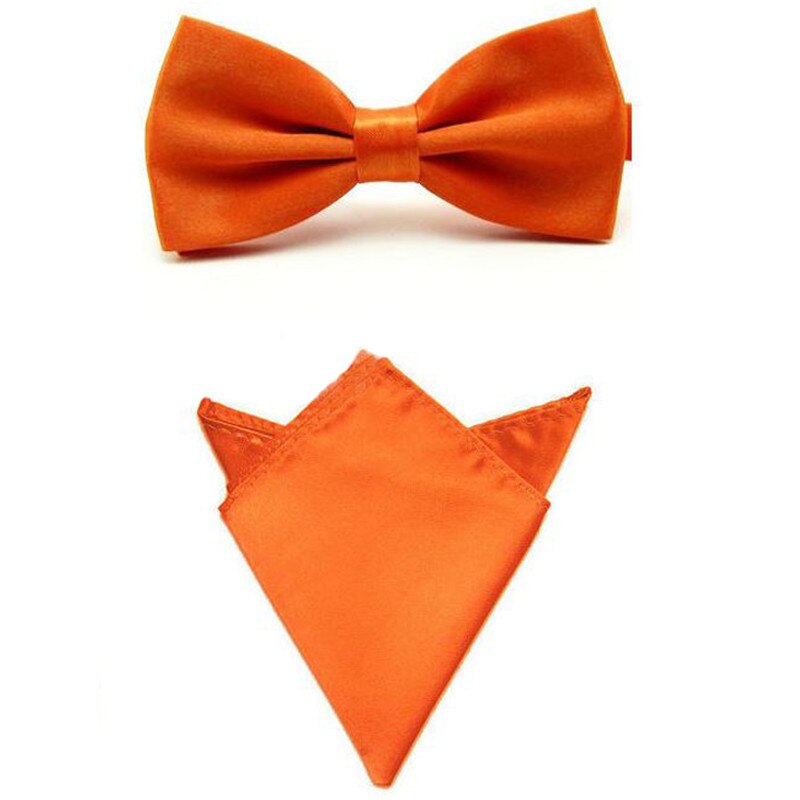 Fashion Bow Ties with Pocket Square Handkerchief Butterfly Towel