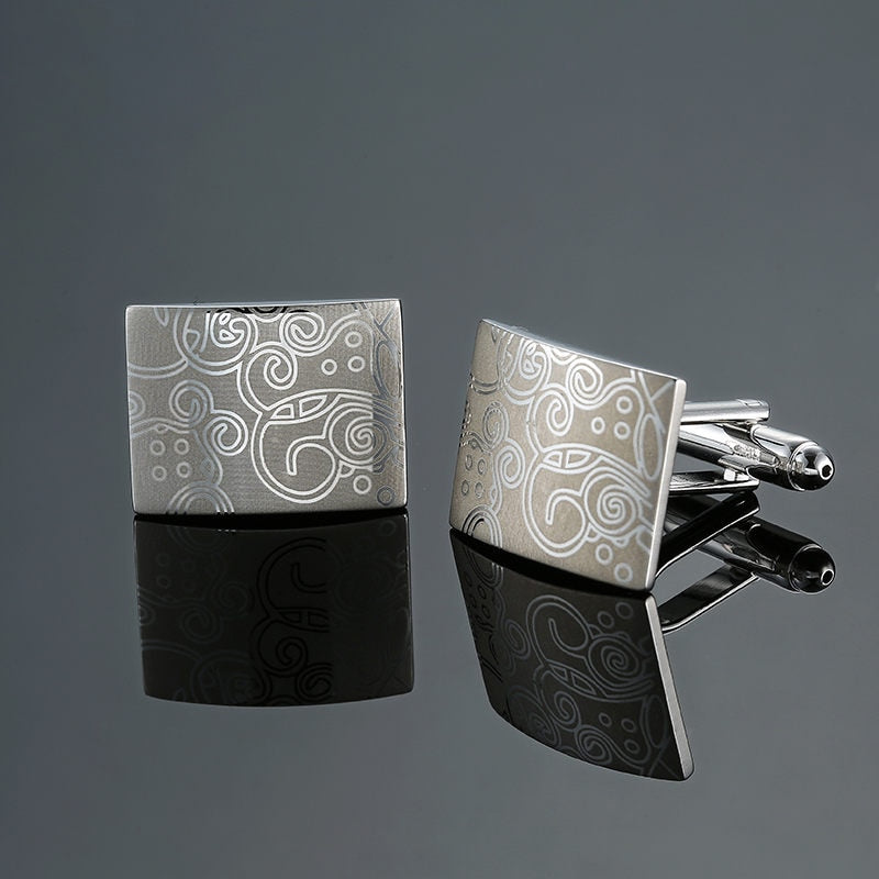 High Quality Laser Engraved Cufflinks