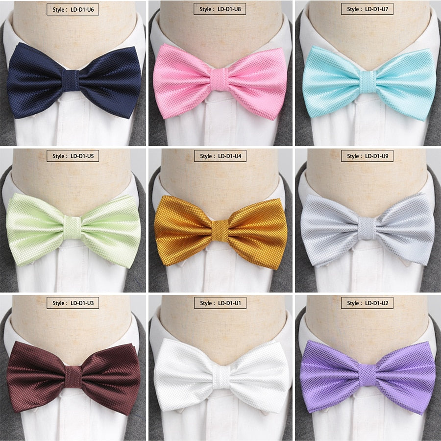 High Fashion Boys Girls Butterfly Bow Tie Candy Solid Color