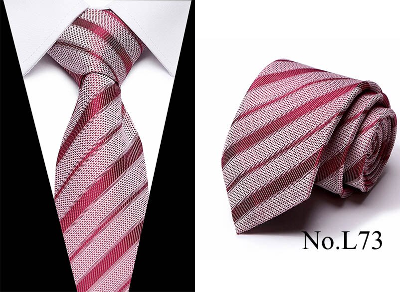 Men's Striped Plaid Pattern Business Silk Tie