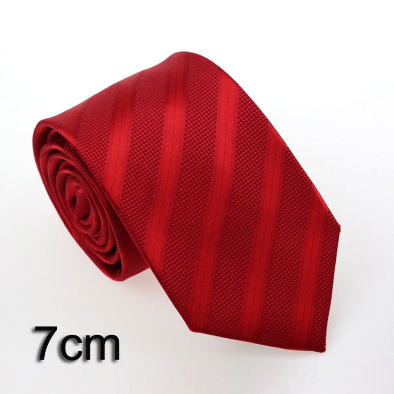 Men's Classic Plaid Stripe Skinny Ties