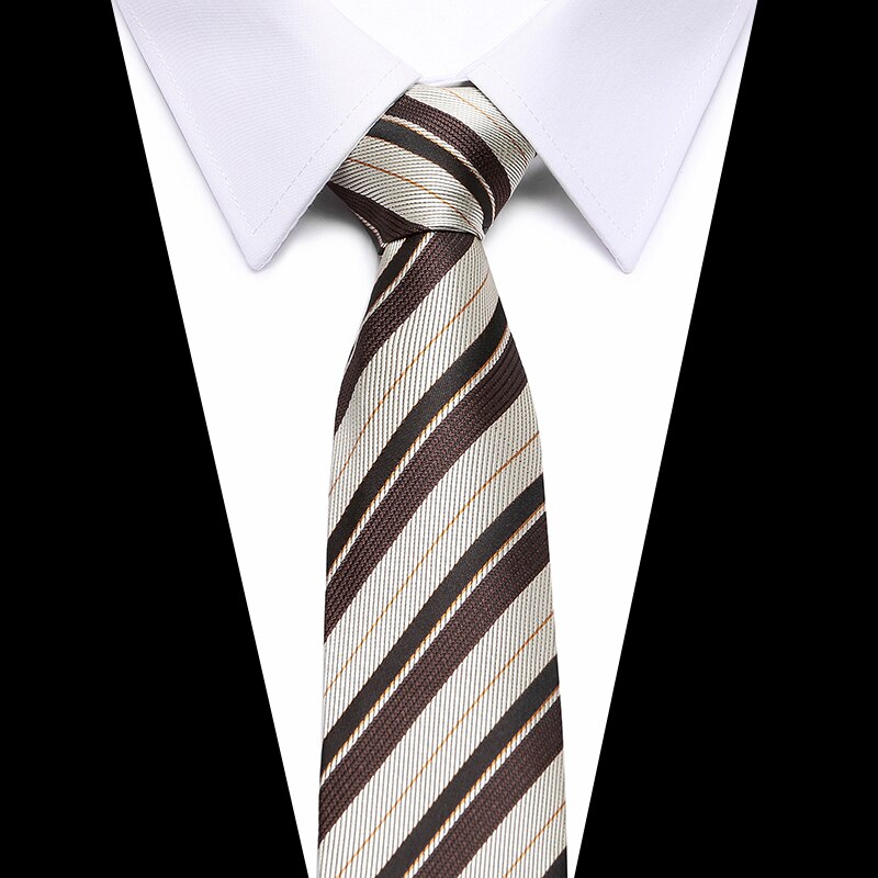 Men's Striped Plaid Pattern Business Silk Tie