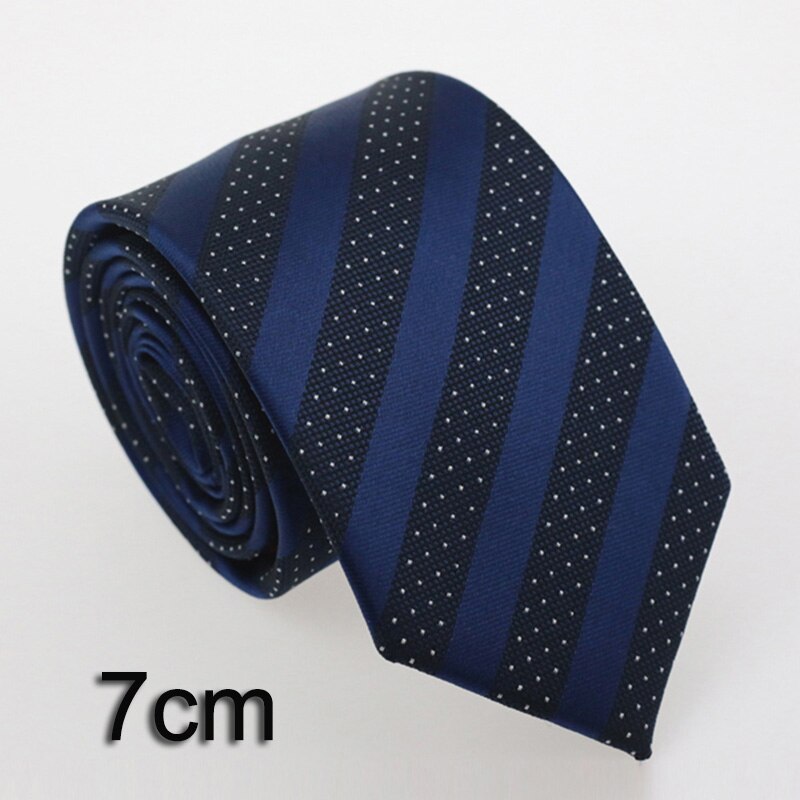 Men's Classic Plaid Stripe Skinny Ties