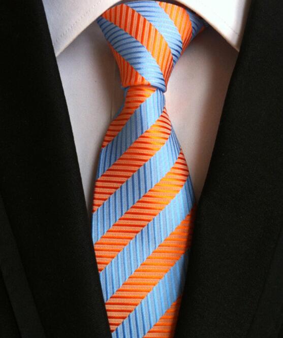 Classic Men's Stripe Ties Jacquard Woven 100% Silk