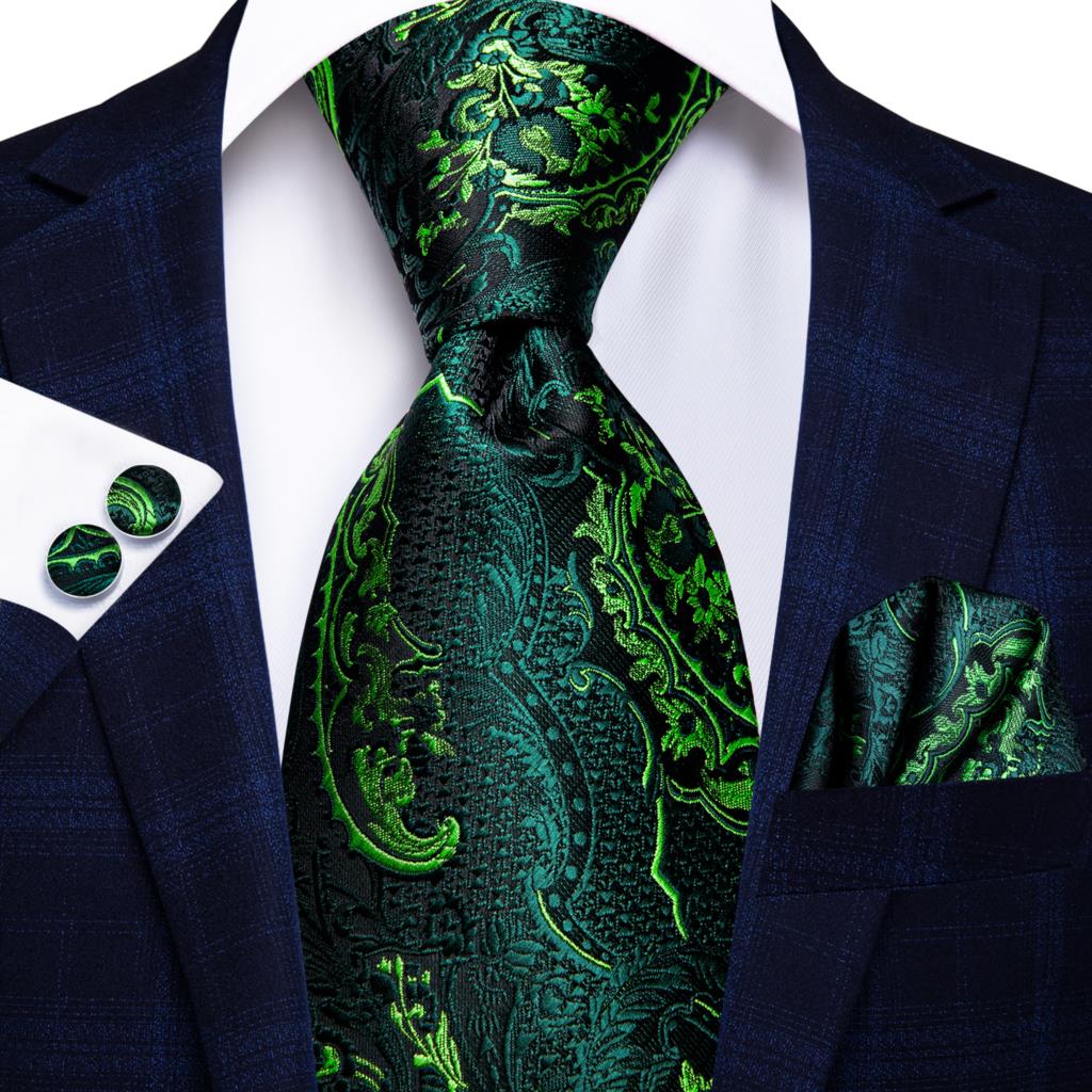 100% Silk Luxury Paisley Tie Set