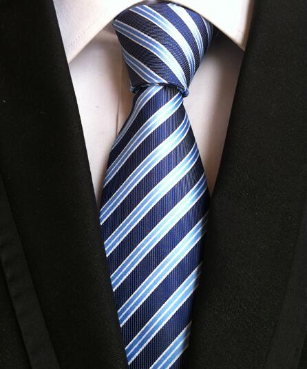 Classic Men's Stripe Ties Jacquard Woven 100% Silk