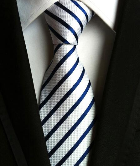 Classic Men's Stripe Ties Jacquard Woven 100% Silk