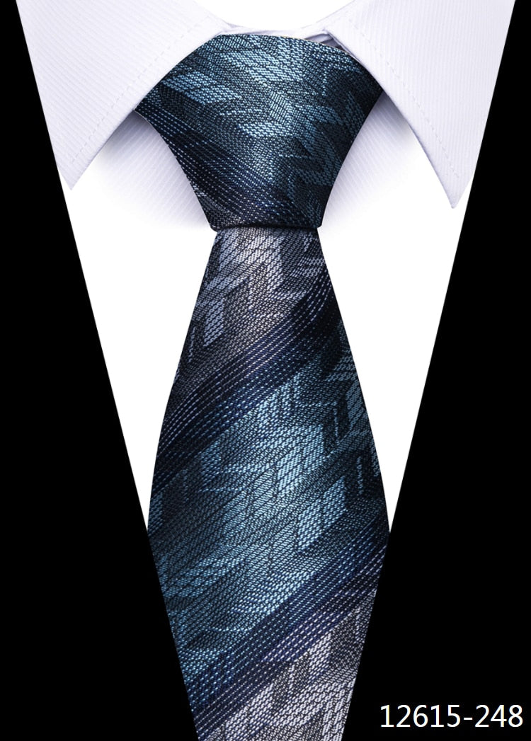 Men Gravatas Classic Silk Necktie Striped