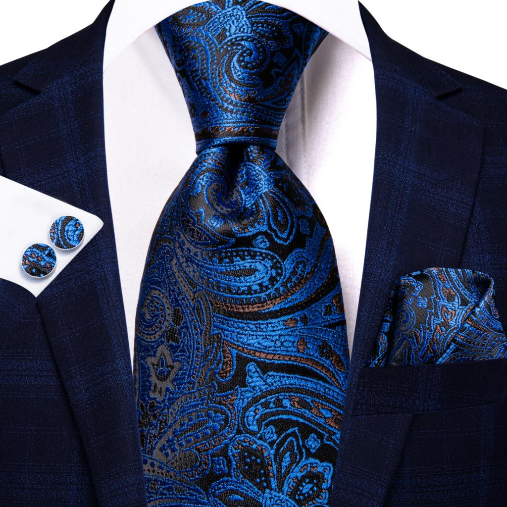 100% Silk Luxury Paisley Tie Set