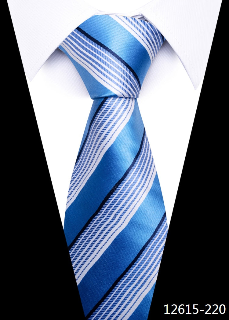 Men Gravatas Classic Silk Necktie Striped