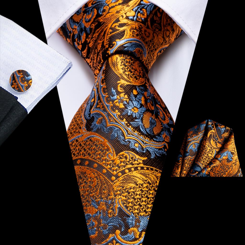 100% Silk Luxury Paisley Tie Set