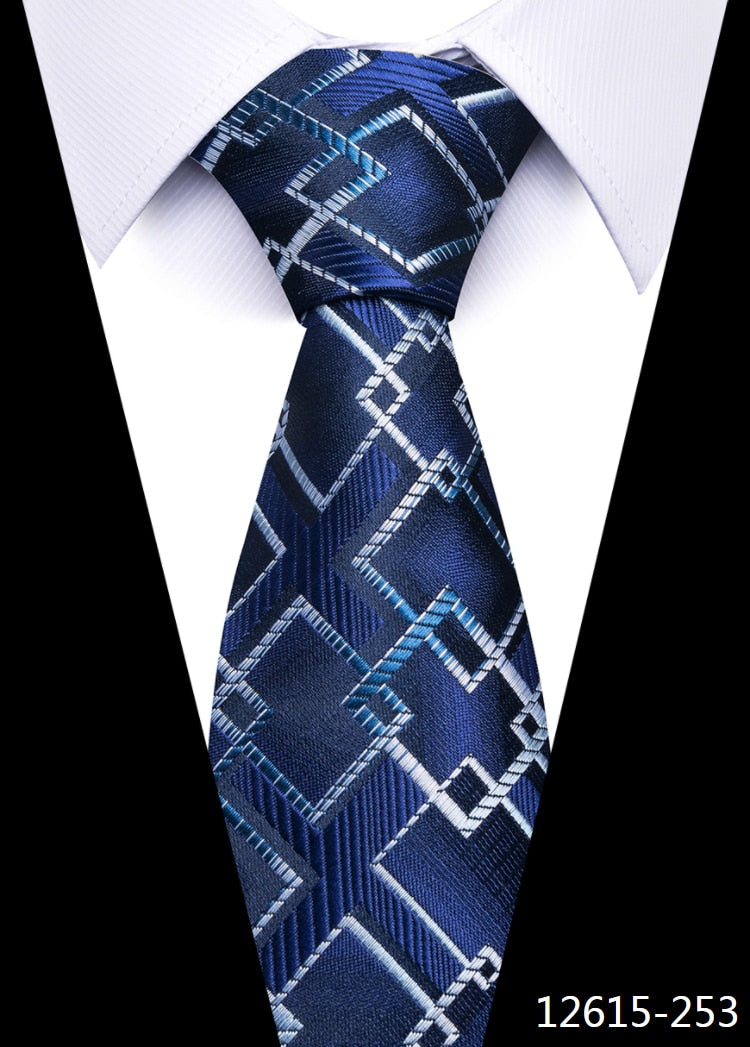 Men Gravatas Classic Silk Necktie Striped