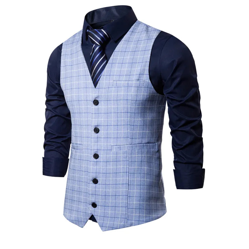 Men's Plaid Striped Fashion Vest