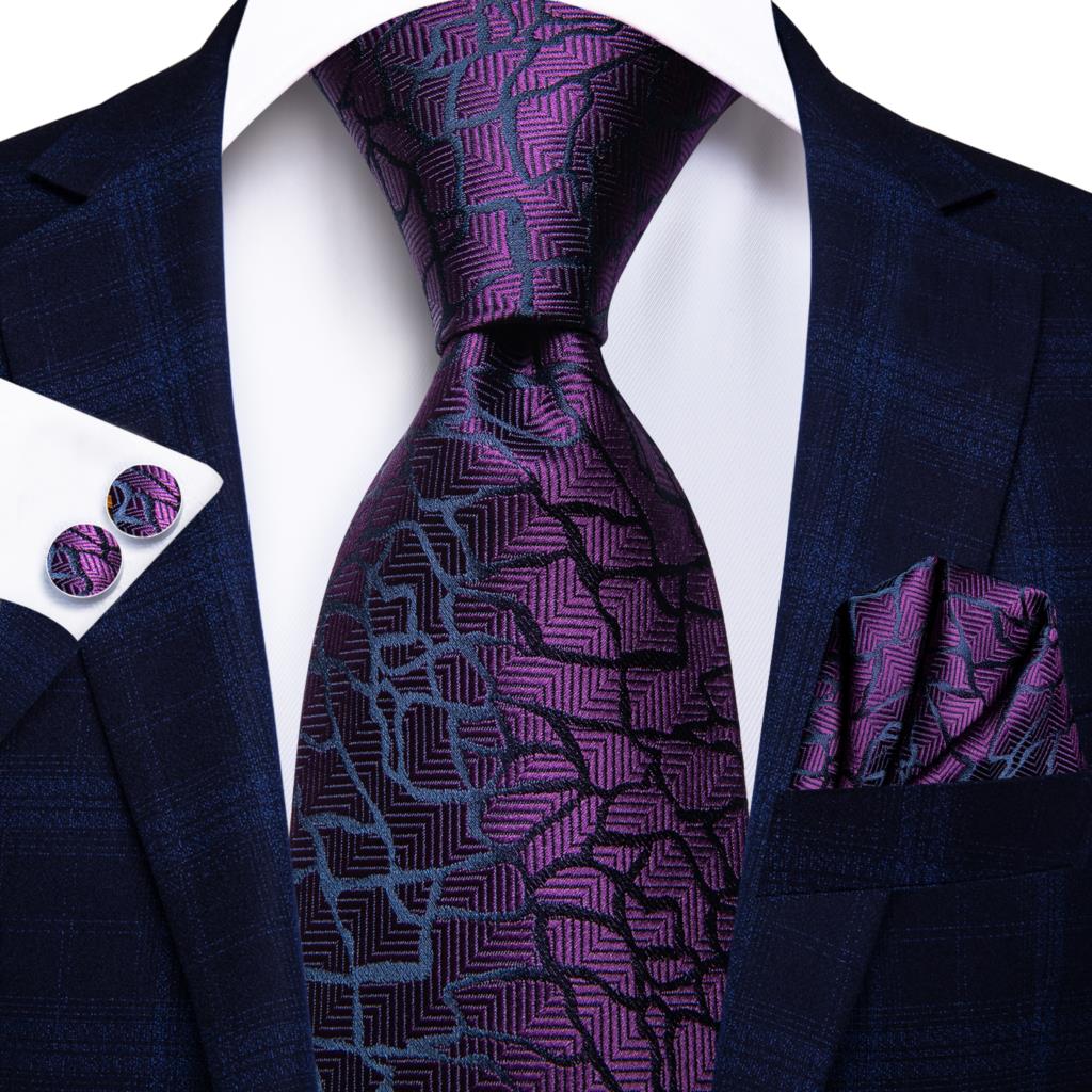 Business Paisley 100% Silk Men's 4 pc Tie Set