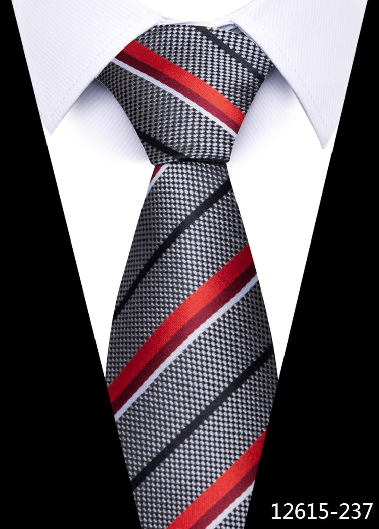 Men Gravatas Classic Silk Necktie Striped