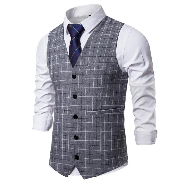 Men's Plaid Striped Fashion Vest