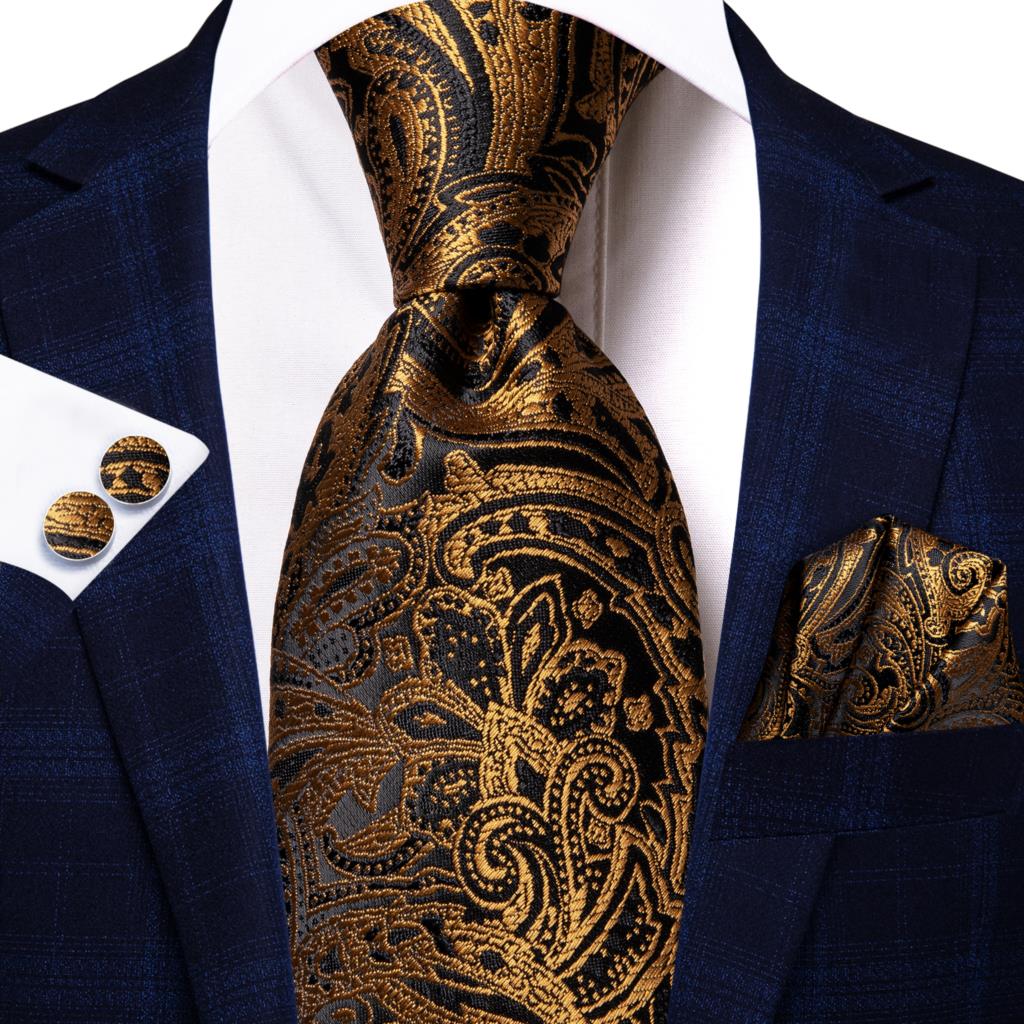 100% Silk Luxury Paisley Tie Set