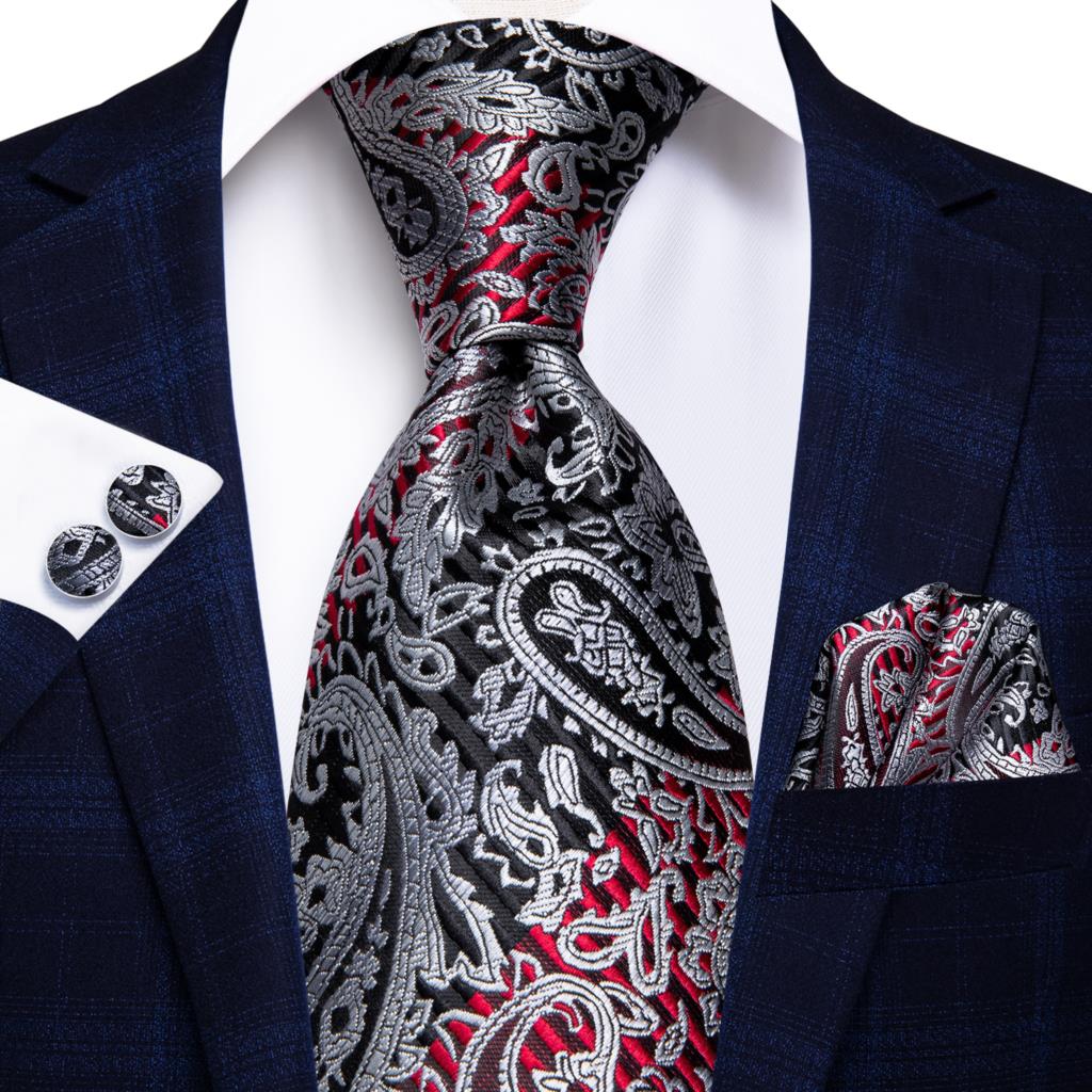 100% Silk Luxury Paisley Tie Set