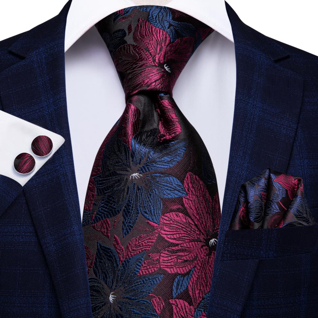 Business Paisley 100% Silk Men's 4 pc Tie Set