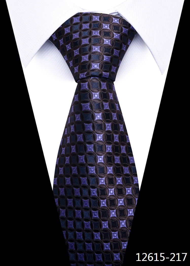 Men Gravatas Classic Silk Necktie Striped